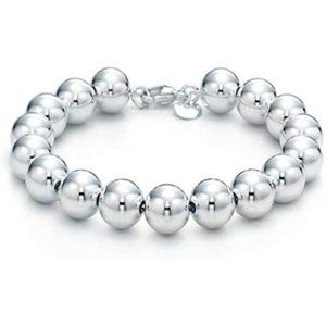 New 925 Sterling Silver Style: 6MM Italian Bead Ball Chain Bracelet- Han…